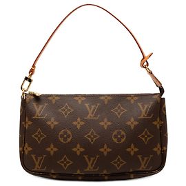 Louis Vuitton Brown Monogram Pochette Accessoires Castaño