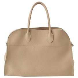 The Row Brown Leather Soft Margaux 15 Brown