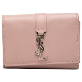 Saint Laurent Pink Smooth Calfskin 6 Key Case Pink