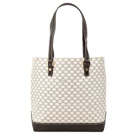 Céline Celine White Macadam Coated Canvas Tote Weiß