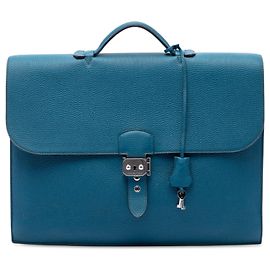 Hermès Blue Togo Sac A Depeches 38 Bleu Autre