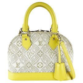 Bolsa Louis Vuitton Alma BB Cinza Amarelo