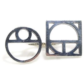 Hermès Hermes Chaine d'Ancre Game Band Ring Silvery