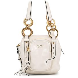Mini borsa in pelle Prada Dangle Bianco