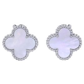 Pendientes Van Cleef & Arpels Alhambra en oro blanco de 18K Otro