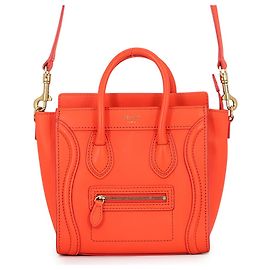 Céline Celine Luggage Nano Shopper Handbag Orange