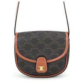 Céline Borsa a tracolla Celine Mini Besace Triomphe Marrone