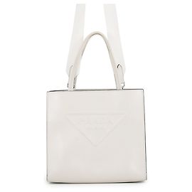 mala Prada em couro branco Branco