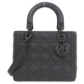 Christian Dior Lady Medium M0565SLOI Handbag Black