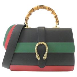 Gucci Dionysus Handbag Black Red Green