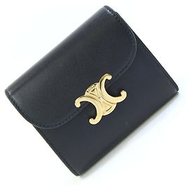 Céline Cartera de solapa Small Triomphe Celine Negro