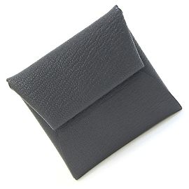 Hermès Hermes Bastia Verso Wallet/Coin Case Blue Grey