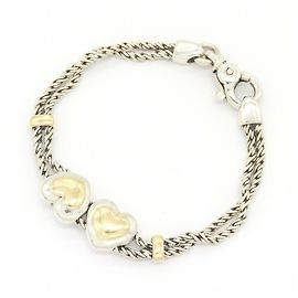 Pulsera Corazón Double Rope Tiffany & Co. Plata Dorado