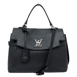 LOUIS VUITTON LOCKME EVER M51395 HANDBAG IN BLACK LEATHER SHOULDER BAG Black