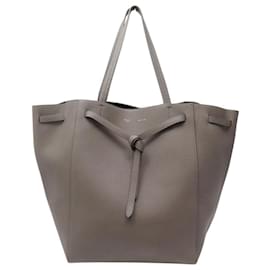 Céline NEU CELINE CABAS PHANTOM MEDIUM HANDTASCHE AUS GENNERTEM LEDER TAUPE TOTE BAG Taupe