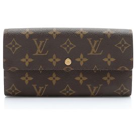 Portefeuille Sarah Louis Vuitton Vintage Monogram Canvas Marron