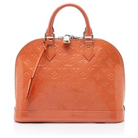 Louis Vuitton Monogram Vernis Alma PM Satchel Orange
