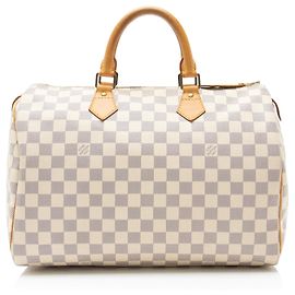 Sac Louis Vuitton Damier Azur Speedy 35 Bleu