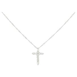 Autre Marque Colar de Diamantes Pt900 Pt850 Prata