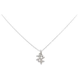 Autre Marque Collar de diamantes PT900 PT850 Plata