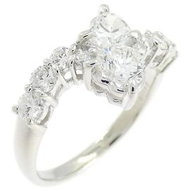 Autre Marque Anillo de Pt900 con diamantes Plata