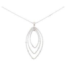 Autre Marque Colar de Pt850 com diamantes Prata