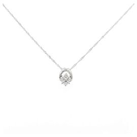 Autre Marque Colar de ouro branco Au750 e diamantes Prata