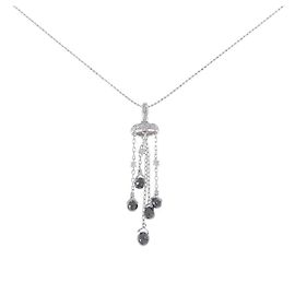 Autre Marque Collar de diamantes Au750 Au416 Plata