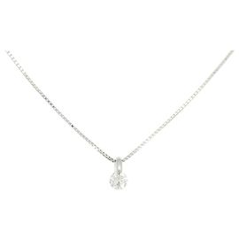 Autre Marque Diamantenhalskette Pt900 Pt850 Silber