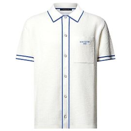Louis Vuitton Waffle Signature Kurzarmhemd Regular Fit Weiß