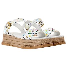 Louis Vuitton Maya Platform Sandal White White