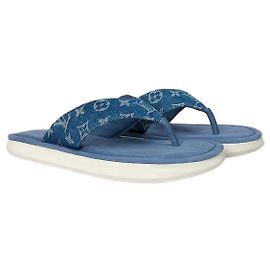 Louis Vuitton Flip Thong Sandals Blue Blue