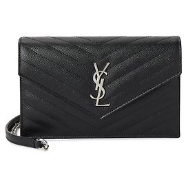 Saint Laurent Borsa a tracolla con catena Cassandra da donna Nero