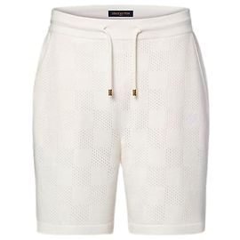 Louis Vuitton Pointelle Signature Shorts Regular Fit Weiß