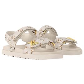 Louis Vuitton Sunset Flat Comfort Sandals Dune Beige Brown