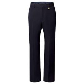 Louis Vuitton Wool Linen Cigarette Pants Blue