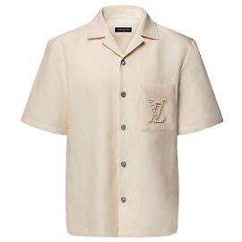 Louis Vuitton Besticktes Kurzarmhemd Relaxed Fit Braun