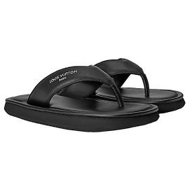 Louis Vuitton Flip Strap Sandals Black Black