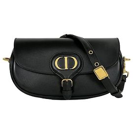 Dior Borsa a tracolla East West in vitello nero Nero