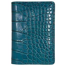 Louis Vuitton Pocket Organizer Card Wallet Exotic Crocodile Blue