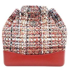 Chanel Red Tweed Gabrielle Backpack Multiple colors