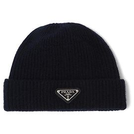 Gorro de cashmere Prada preto Preto