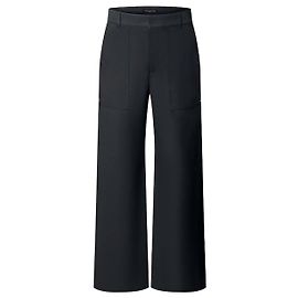 Louis Vuitton Relaxed Pants with Embossed Signature Details Black