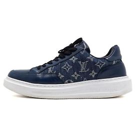Louis Vuitton Sapatilhas para homem Beverly Hills em denim azul Azul