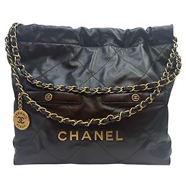 Chanel Black Gold Two-Pocket Small Noir