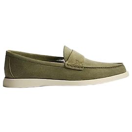 Dior Mocassins Granville en daim de veau kaki Marron