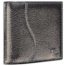 Dior Carteira Saddle em couro de vitelo grão preto com marqueteria Preto