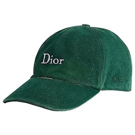 Dior Kappe Green Stone Washing Cotton Grün