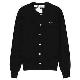 Comme Des Garcons Black Heart Strick-Cardigan Black Schwarz