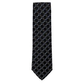 Gucci Corbata de jacquard de seda Horsebit Negra Negro